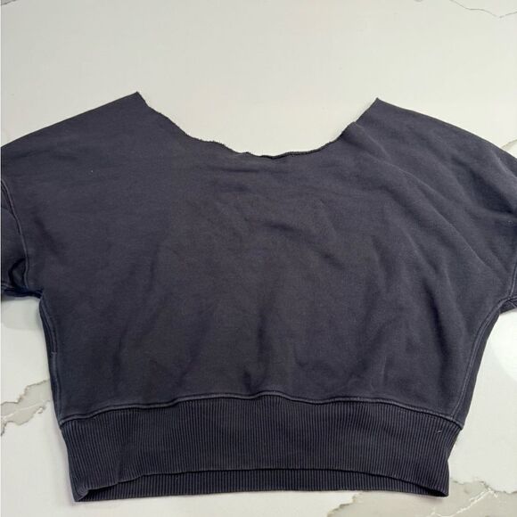 Wilfred Free cropped off the shoulder slouchy hoodie - Picture 2 of 5